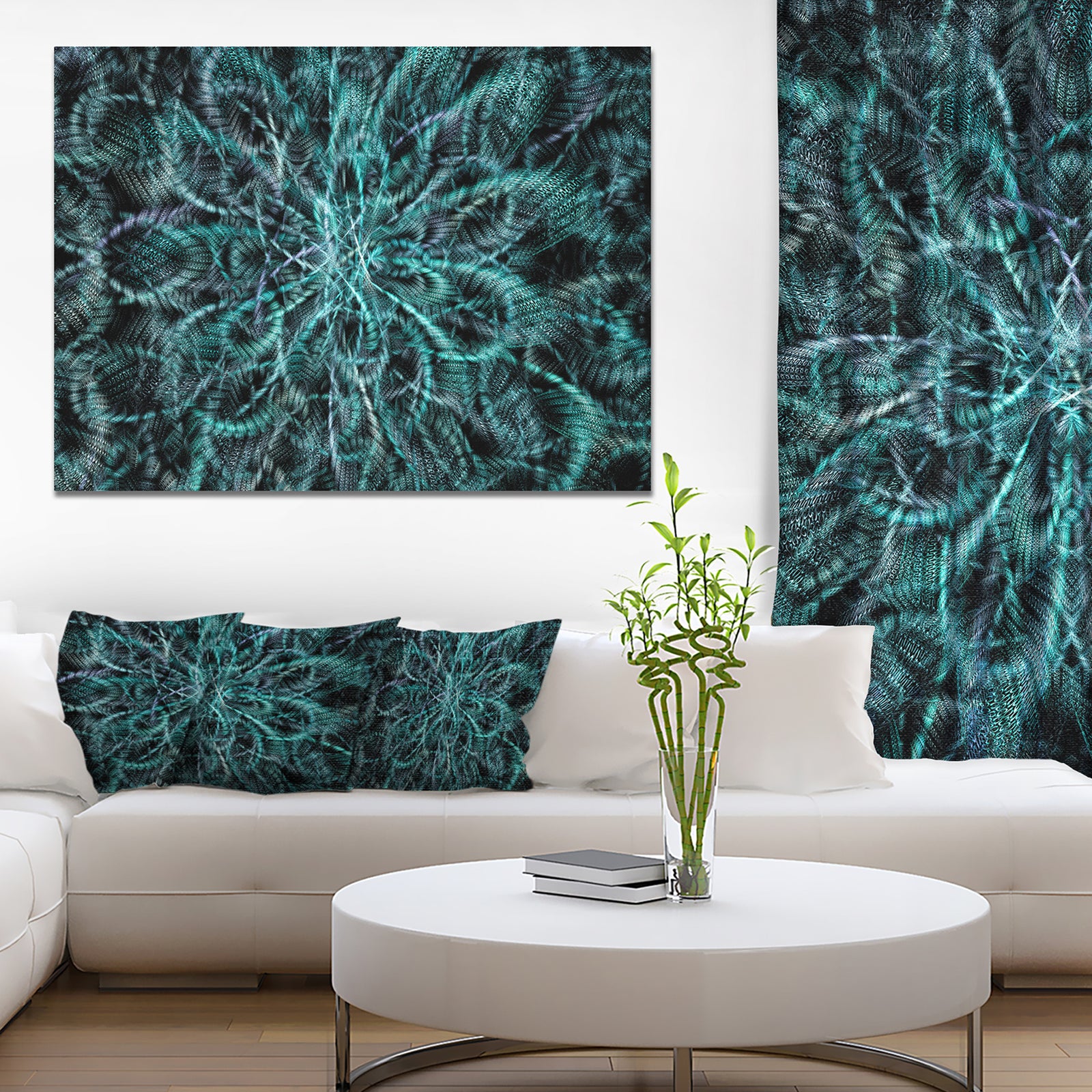 Unusual Starry Fractal Metal Grill - Abstract Canvas Wall Art