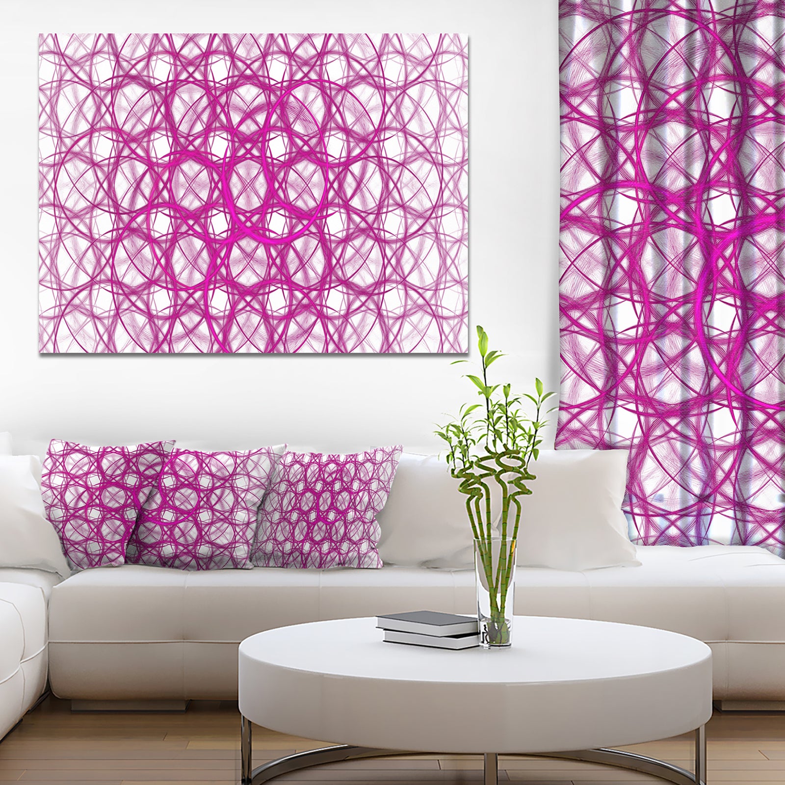 Pink Unusual Metal Grill - Abstract Canvas Wall Art