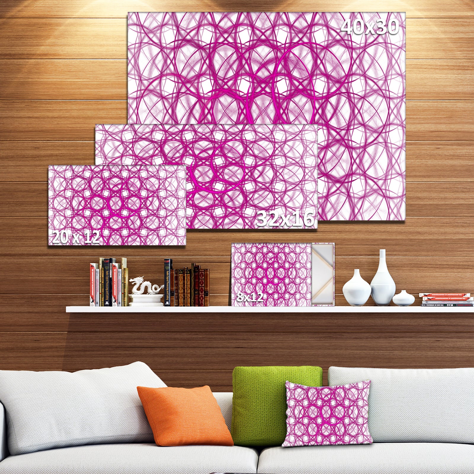 Pink Unusual Metal Grill - Abstract Canvas Wall Art