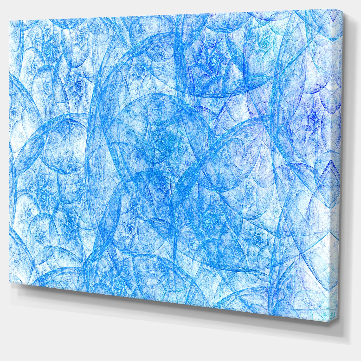 Blue Fractal Dramatic Clouds - Abstract Wall Artwork