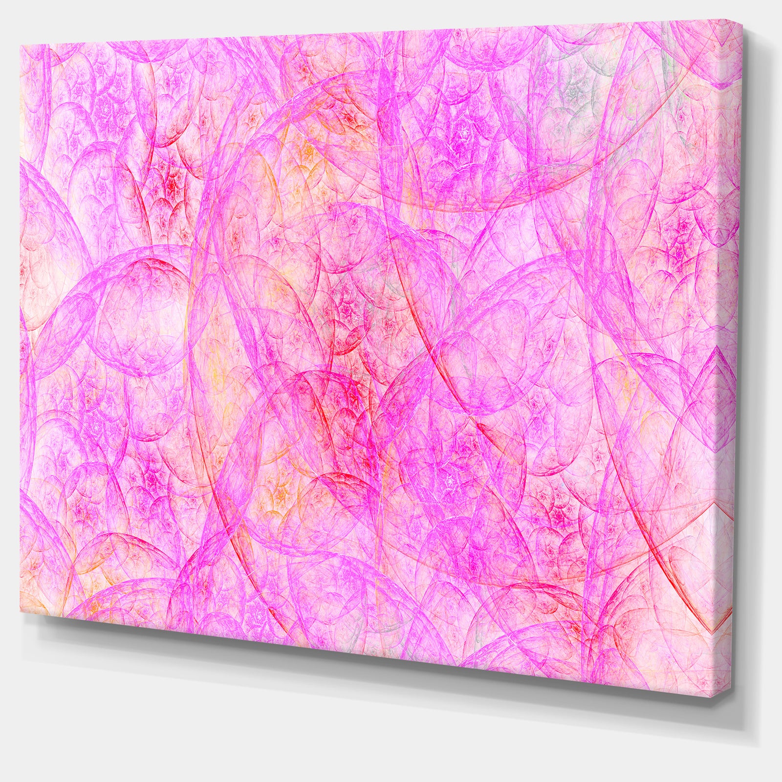 Rose Fractal Dramatic Clouds - Abstract Wall Artwork