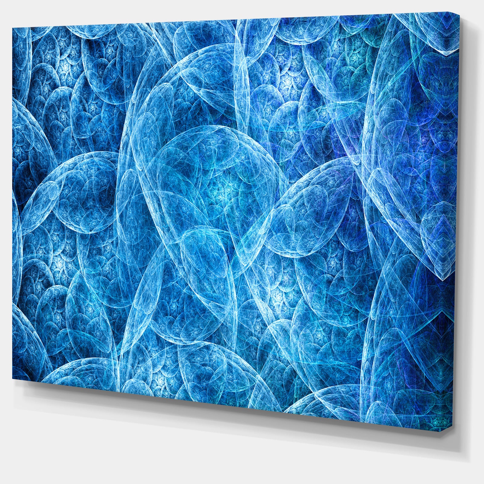 Dark Blue Fractal Dramatic Clouds - Abstract Wall Artwork