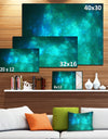 Blue Starry Fractal Sky - Abstract Wall Artwork