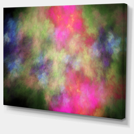 Pink Starry Fractal Sky - Abstract Wall Artwork