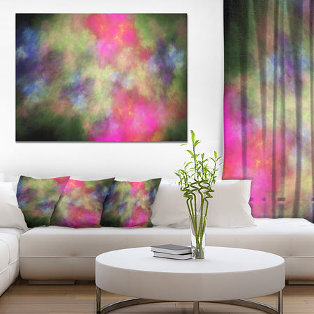 Pink Starry Fractal Sky - Abstract Wall Artwork