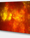 Orange Starry Fractal Sky - Abstract Wall Artwork