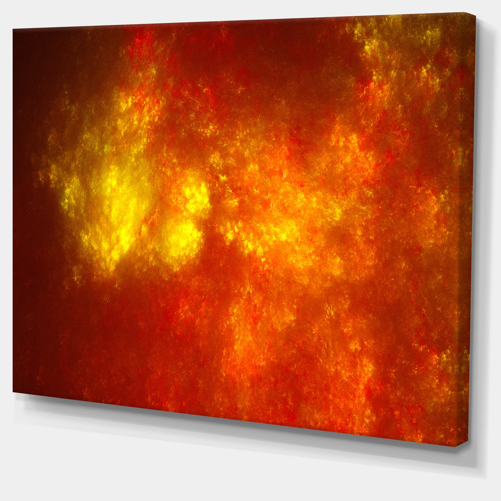 Orange Starry Fractal Sky - Abstract Wall Artwork