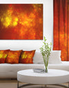 Orange Starry Fractal Sky - Abstract Wall Artwork