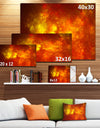 Orange Starry Fractal Sky - Abstract Wall Artwork