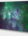 Green Starry Fractal Sky - Abstract Wall Artwork