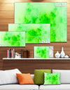 Bright Green Starry Fractal Sky - Abstract Artwork on Canvas