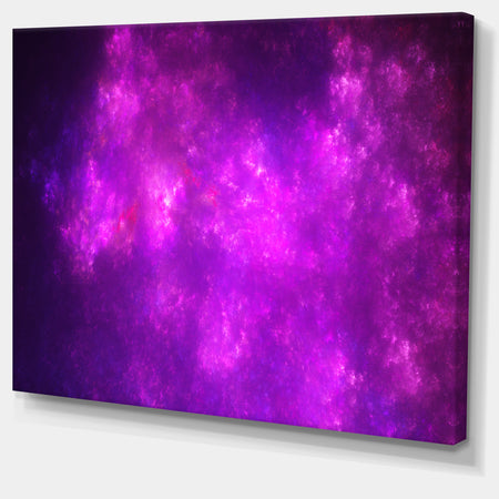 Purple Starry Fractal Sky'Extra Large Abstract Canvas Art Print