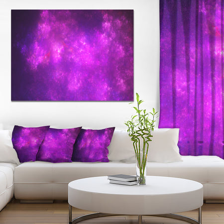 Purple Starry Fractal Sky'Extra Large Abstract Canvas Art Print