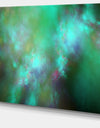 Blue Fractal Sky with Blur Stars'Extra Large Abstract Canvas Art Print