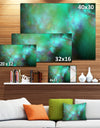 Blue Fractal Sky with Blur Stars'Extra Large Abstract Canvas Art Print