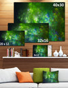 Green Fractal Sky with Blur Stars'Extra Large Abstract Canvas Art Print