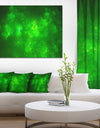 Bright Green Fractal Sky with Stars'Extra Large Abstract Canvas Art Print