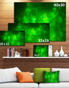 Bright Green Fractal Sky with Stars'Extra Large Abstract Canvas Art Print