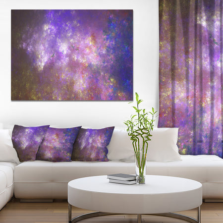 Blur Fractal Sky with Stars'Extra Large Abstract Canvas Art Print