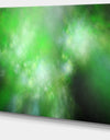 Green Blur Sky with Stars'Extra Large Abstract Canvas Art Print