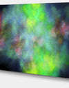 Green Blue Sky with Stars'Extra Large Abstract Canvas Art Print