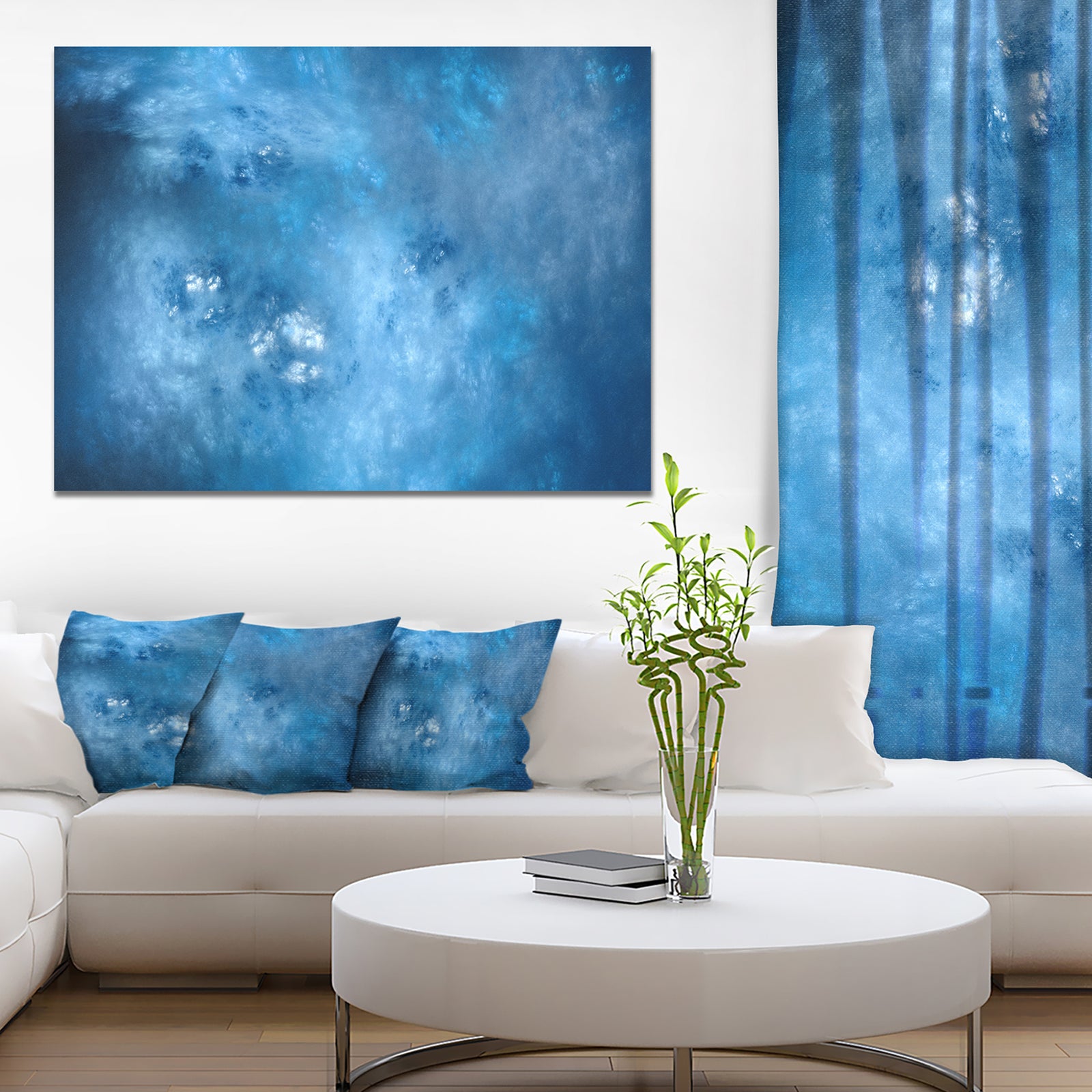 Blur Clear Blue Sky with Stars'Extra Large Abstract Canvas Art Print