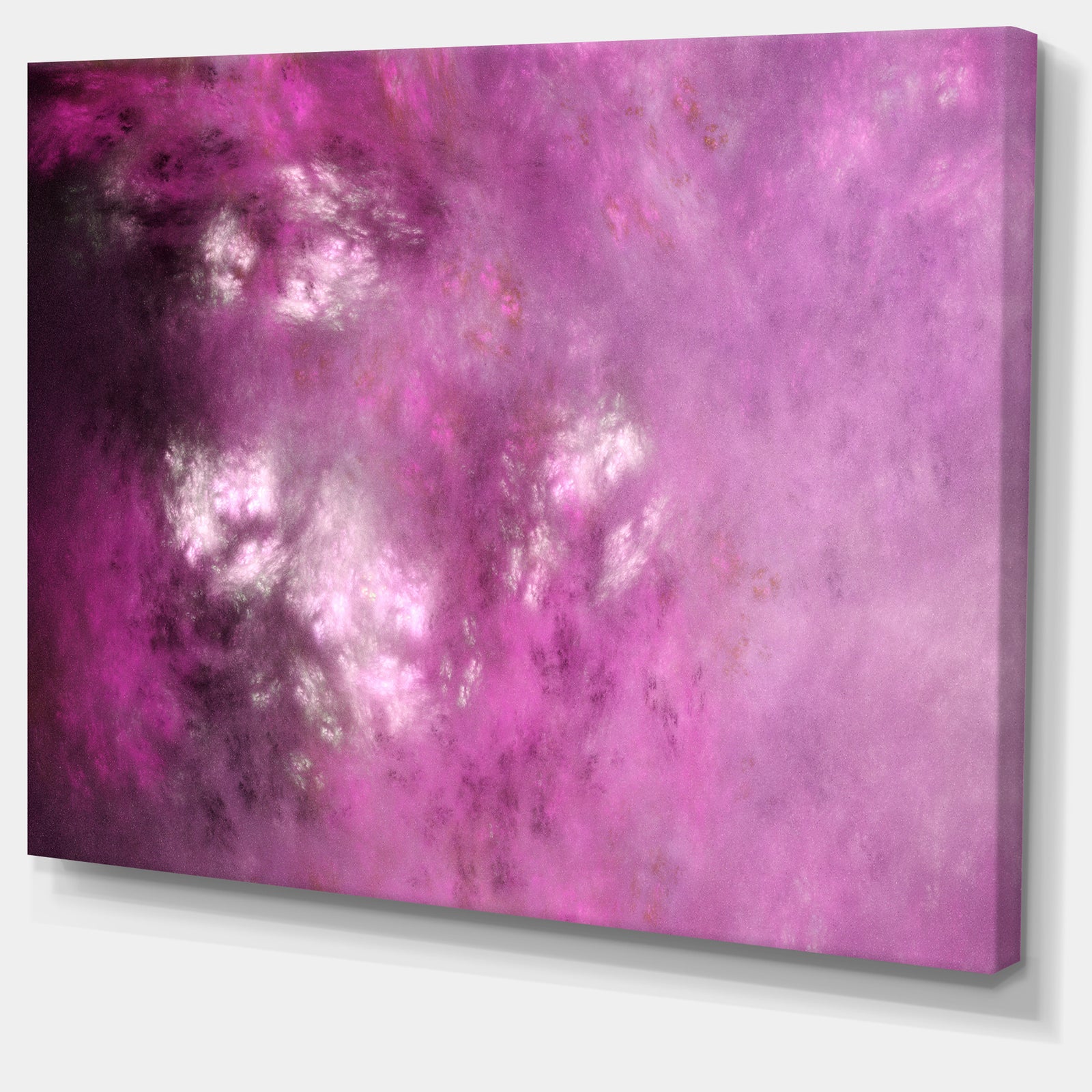 Blur Pink Sky with Stars'Extra Large Abstract Canvas Art Print