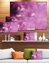 Blur Pink Sky with Stars'Extra Large Abstract Canvas Art Print