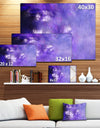 Blur Purple Sky with Stars'Extra Large Abstract Canvas Art Print