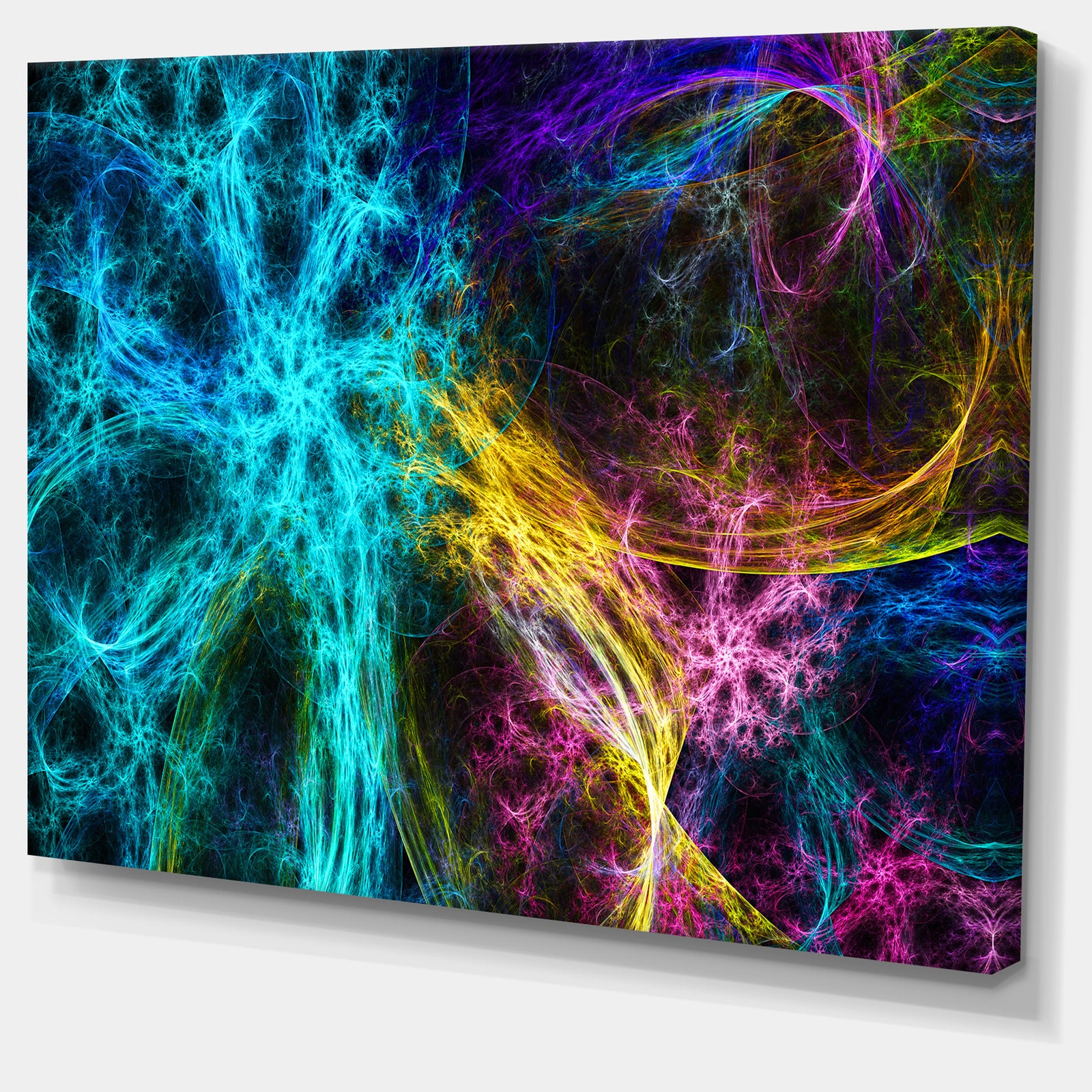 Glowing Abstract Fireworks'Extra Large Abstract Canvas Art Print