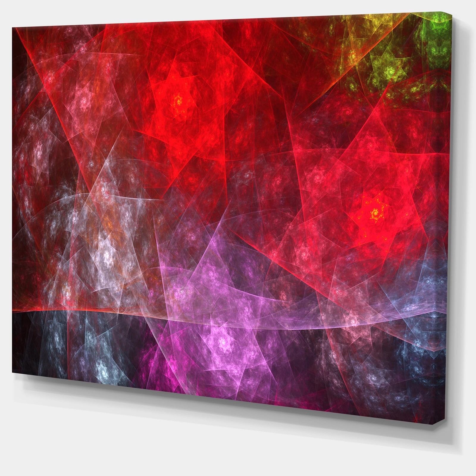 Red Purple Symphony of Gems'Extra Large Abstract Canvas Art Print