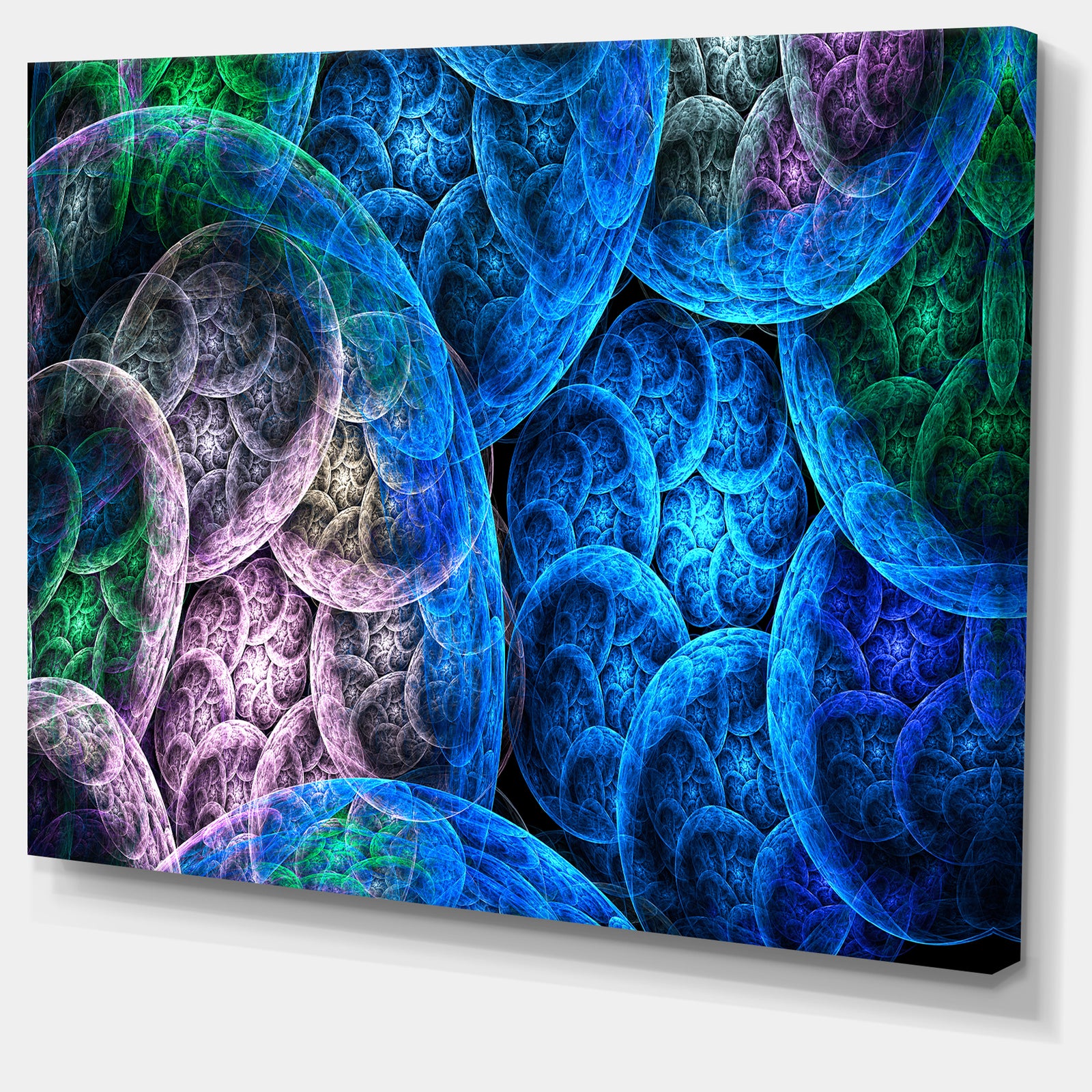 Dramatic Colorful Fractal Clouds'Extra Large Abstract Canvas Art Print