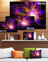 Purple Fractal Star Pattern'Extra Large Abstract Canvas Art Print