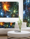 Colorful Fireworks with Stars'Extra Large Abstract Canvas Art Print