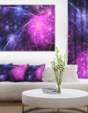 Purple Pink Colorful Fireworks - Extra Large Abstract Canvas Art Print