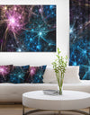 Blue Pink Colorful Fireworks - Extra Large Abstract Canvas Art Print