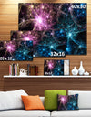 Blue Pink Colorful Fireworks - Extra Large Abstract Canvas Art Print