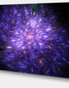 Purple Fireworks on Black - Extra Large Abstract Canvas Art Print