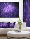 Purple Fireworks on Black - Extra Large Abstract Canvas Art Print