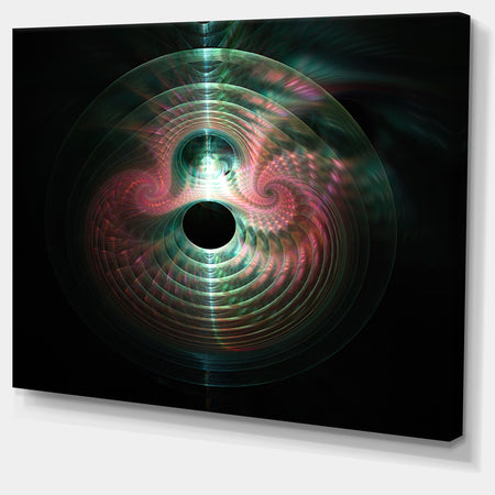 Green Pink Magical Lights - Extra Large Abstract Canvas Art Print