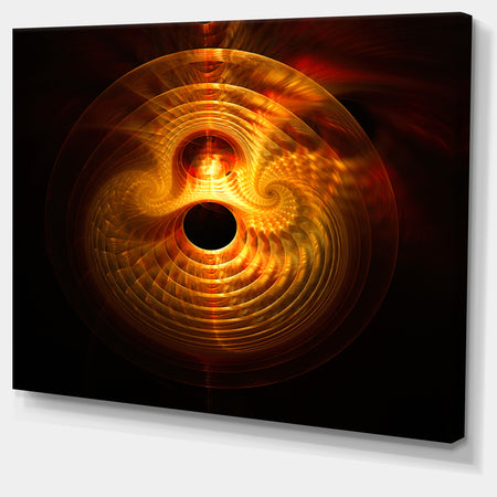 Bright Yellow Magical Lights - Extra Large Abstract Canvas Art Print