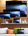 Dark Blue Fractal Waves - Extra Large Abstract Canvas Art Print