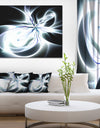 White Symmetrical Fractal Flower - Extra Large Abstract Canvas Art Print