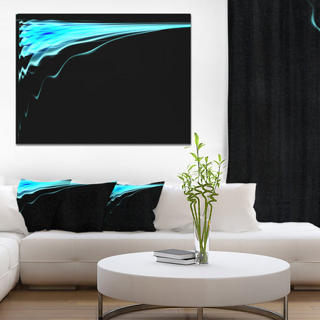 Blue Flames Digital Artwork - Extra Large Abstract Canvas Art Print
