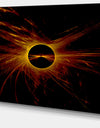 Dark Solar Eclipse on Black - Extra Large Abstract Canvas Art Print