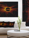 Dark Solar Eclipse on Black - Extra Large Abstract Canvas Art Print