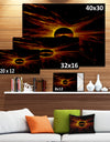 Dark Solar Eclipse on Black - Extra Large Abstract Canvas Art Print