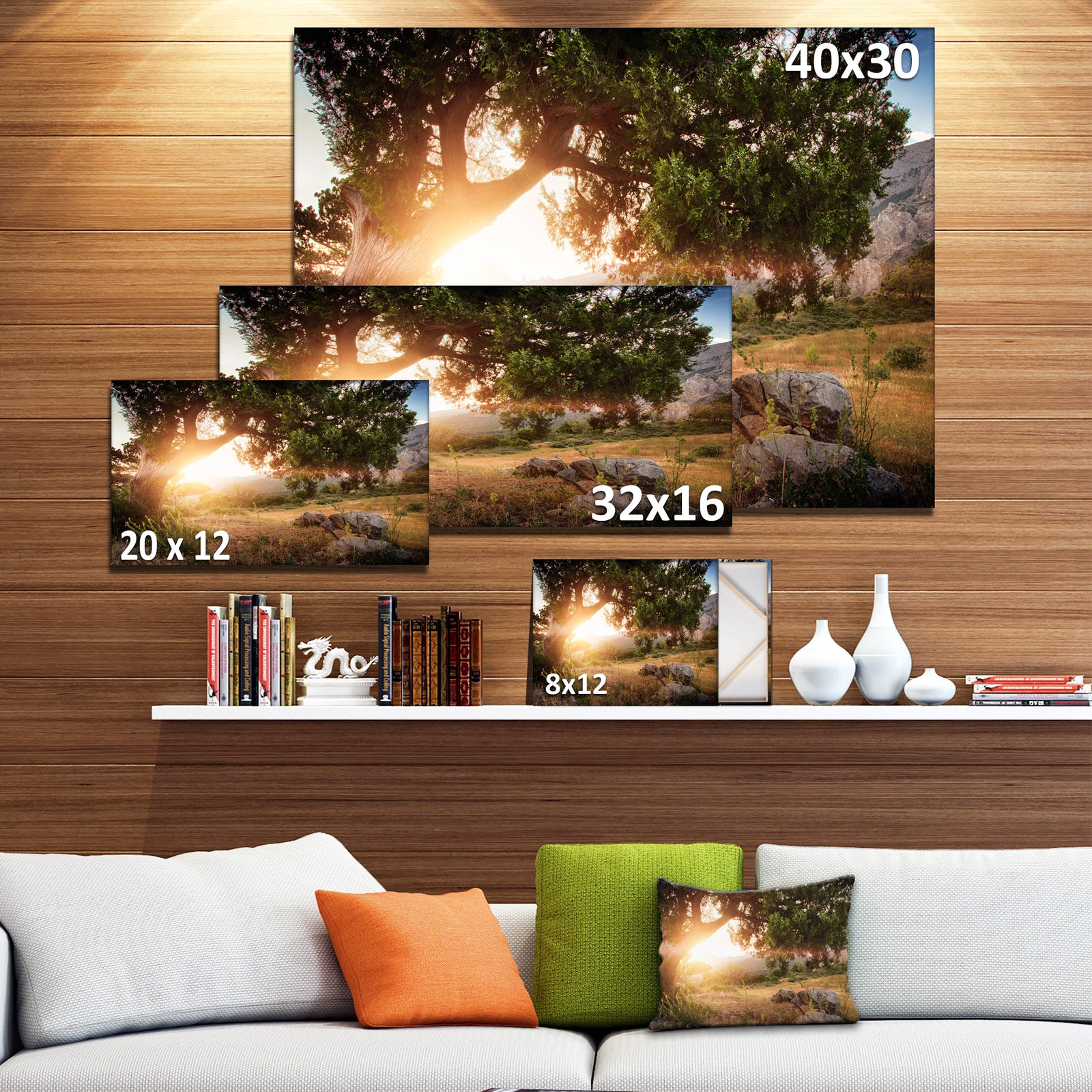 Picturesque Foros Mountains - Extra Large Abstract Canvas Art Print