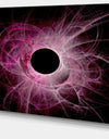 Fractal Purple Circle on Black - Abstract Wall Art Canvas