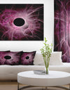 Fractal Purple Circle on Black - Abstract Wall Art Canvas